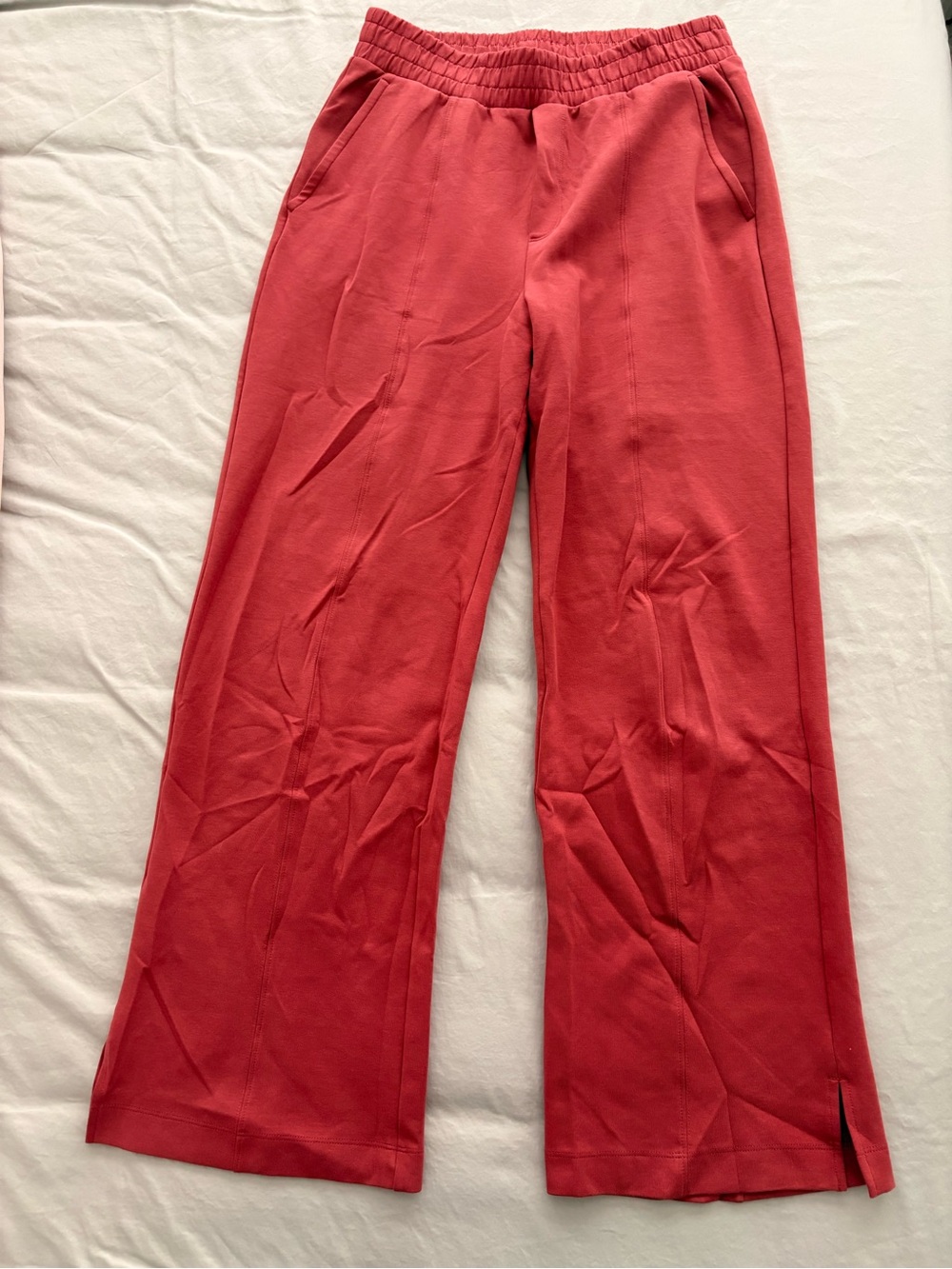 Old Navy Dusty Rose Wide-Leg High-Rise Bounce Fleece/Dynamic Fleece Sweatpants